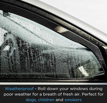 Audi A3 / S3 / RS3 Mk3 2013-2020 5 Door Hatchback Wind Deflectors – 4pc Set, Tinted In-Channel, Reduce Wind Noise and Enhance Ventilation in All Weather
